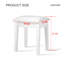 Tabouret de coiffeuse avec coussin et pieds solides, blanc