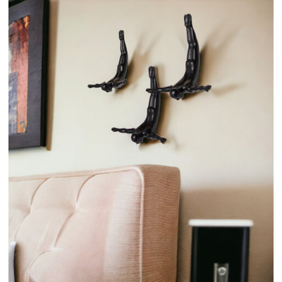 Trois pièces de décoration murale en résine 7 "Divers