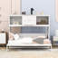 Lit escamotable 1 place en bois avec station de charge et tablettes-962724822