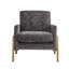 Fauteuil d'appoint capitonné à dossier - Charbon-130126170