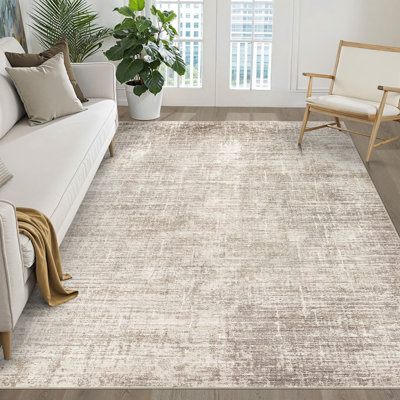 Abstract Washable Area Rug, Non-Slip Low-Pile Carpet for Living Room Bedroom Bedroom