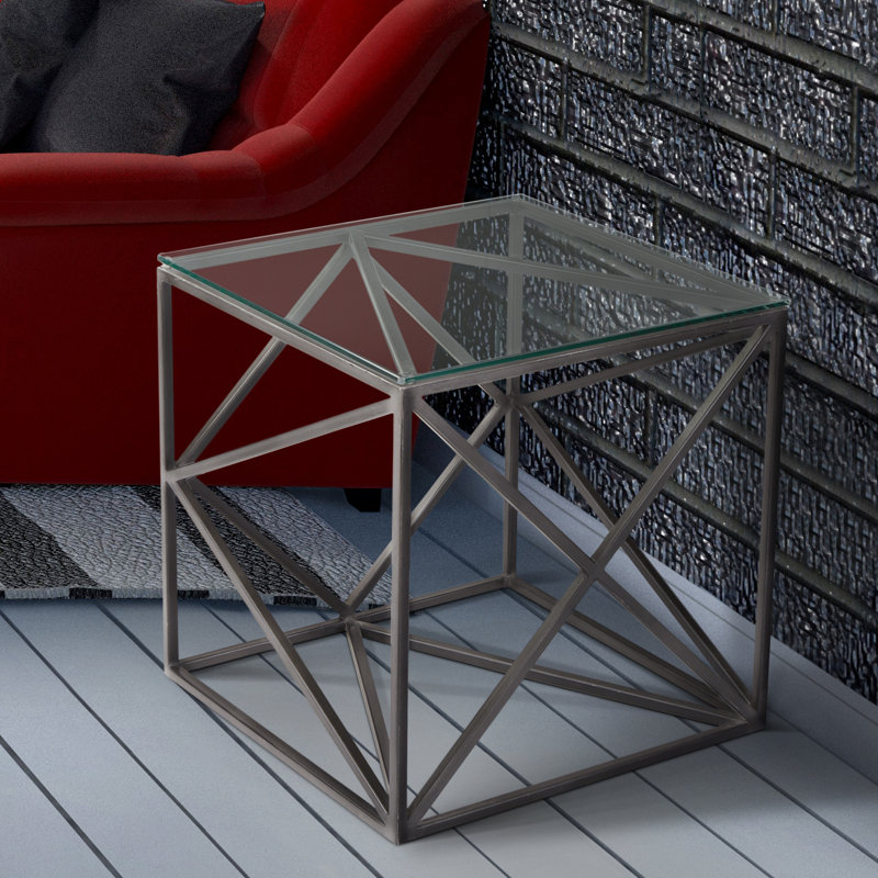 Armistead Glass Top End Table