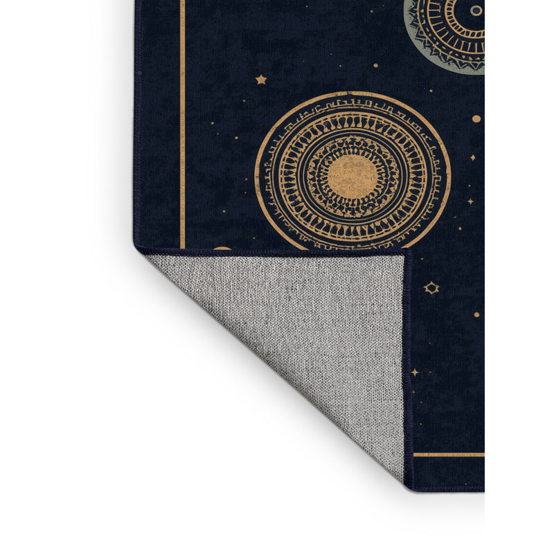 Tapis gris lavable à la machine Abaokoro, 2 x 5