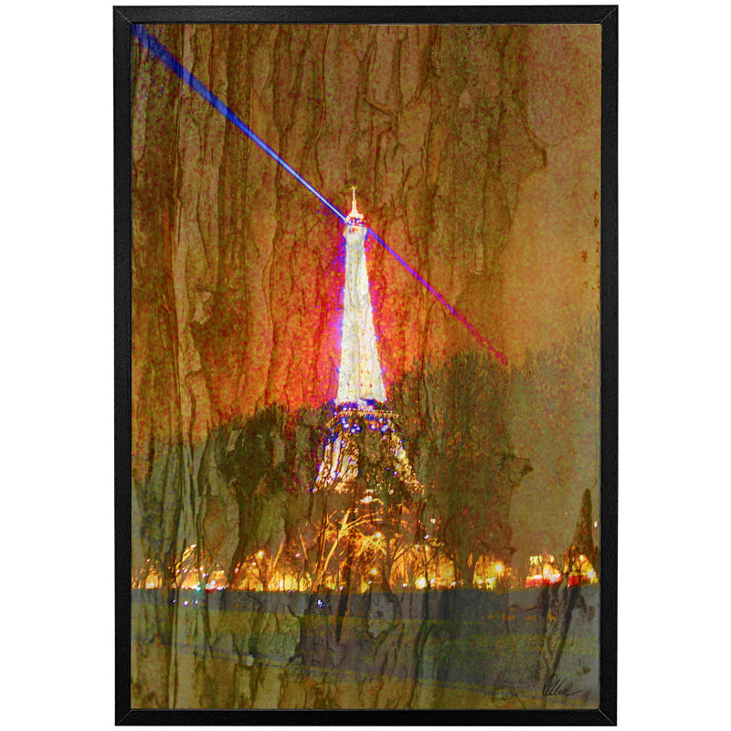 Tower Lights - Single Picture Frame Print, Black, 114cm H x 76cm W