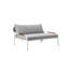 Lit de jour d'extérieur en aluminium thermolaqué de 51 po avec coussins Pangea Home Dean