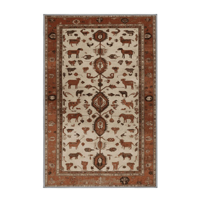 Machine Washable Persian Grey Area Rug