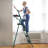 Stroupe 4 Step Folding Ladder 330lbs Portable Steel Anti-slip Step Stool W/tool Platform