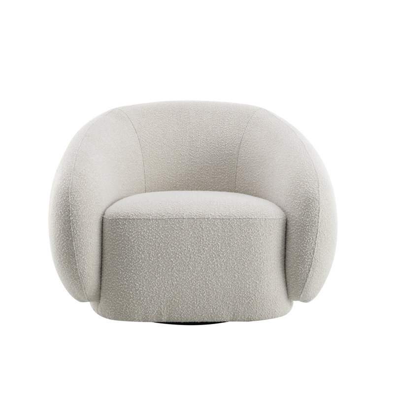 Chaise d'appoint Isabel Beige Boucle - Confort moderne et rembourré pour le salon et la chambre à coucher