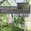190 x 253 cm Walk-In Polycarbonate Greenhouse - Dark Grey-137661783