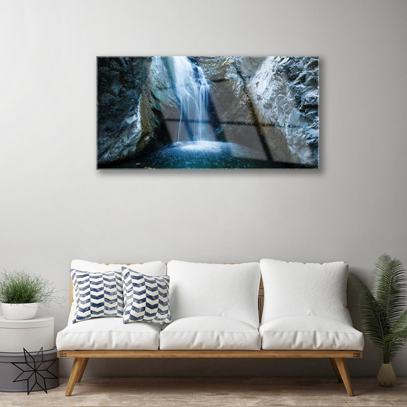 Nature Watterfall - No Frame Print on Glass