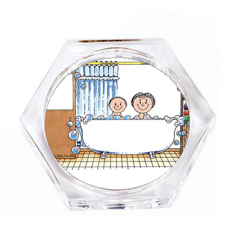 Ensemble de 4 sous-verres personnalisables pour l'heure de la baignoire - Un enfant avec maman, Oui