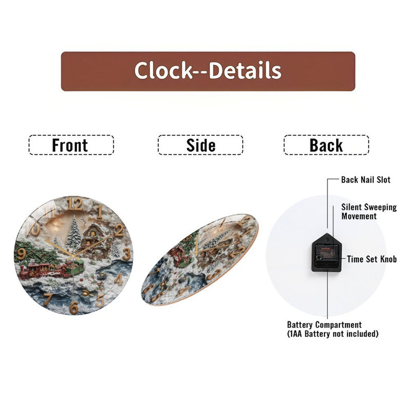 Horloge murale de Noël