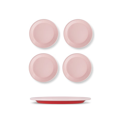 Assiette plate en émail S / 4 - deux tons