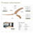 52" Ceiling Fan, Solid Wood Blades Ceiling Fan With Light With Remote Control, Noiseless Reversible Motor, 6 Speed ,3 Color ,For Patio Living Room, Bedroom,Indoor-640647499
