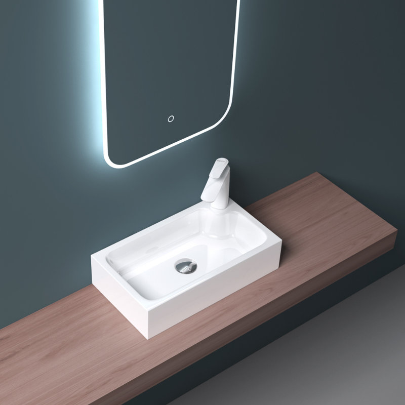 Durovin Bathrooms 260mm L x 460mm W Natural Engineered Stone Rectangular Sink