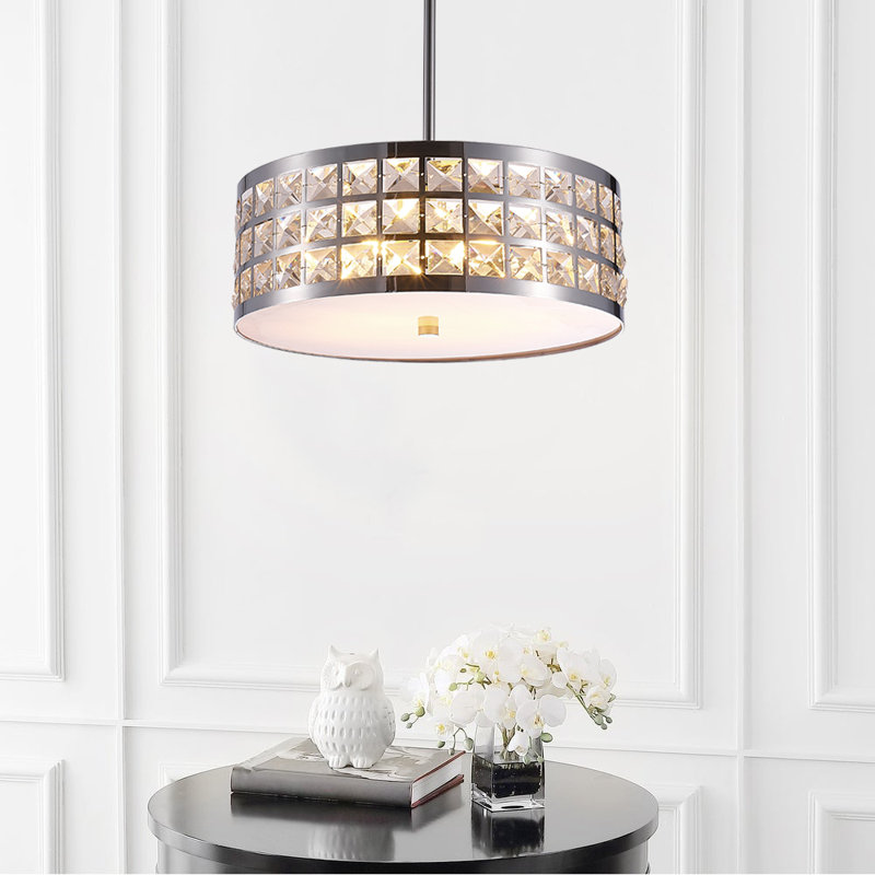 Luminaire suspendu chromé Hermoza
