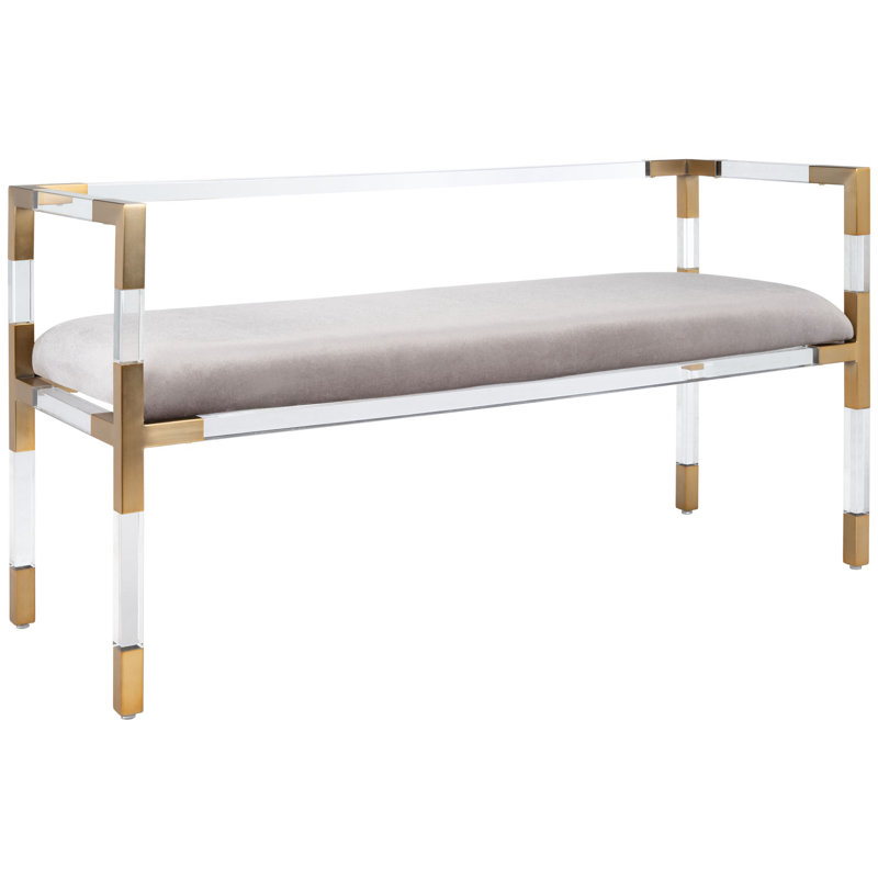 Upholstered Bench, Grey