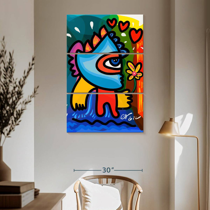 Kelan Flower Graffiti Man, 65" H x 42" W