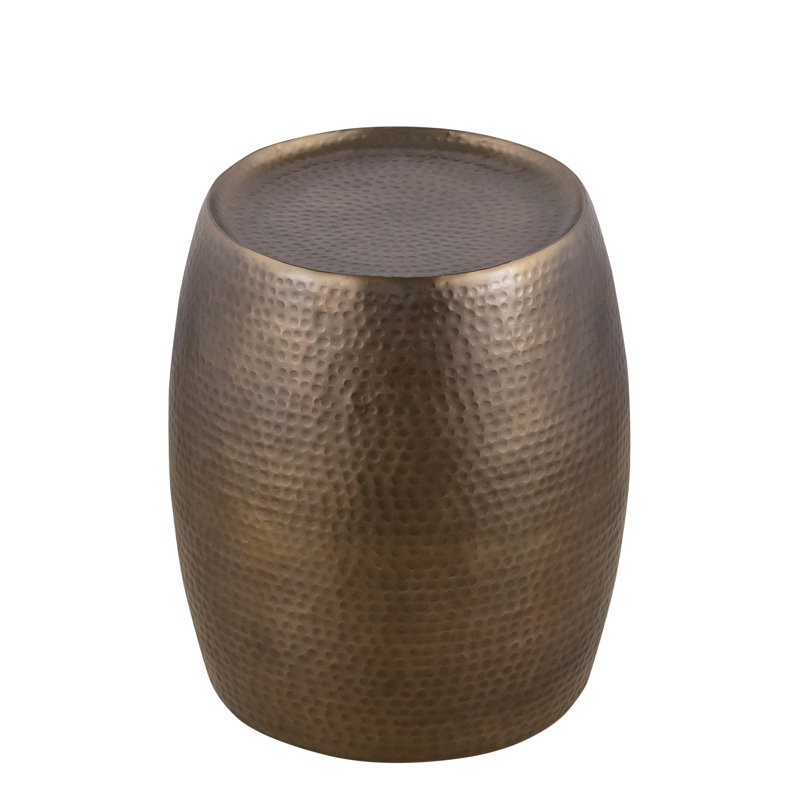 Table basse et table d'appoint moderne en aluminium martelé à la main, Doré