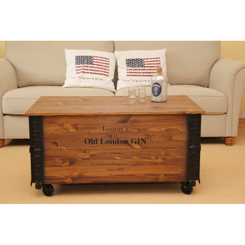 Mccallister Wheel Coffee Table with Storage
