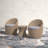 Jakeem Modern Style All-Weather Wicker Outdoor Set, 2 Chairs With Cushions and 18"H Cocktail Table