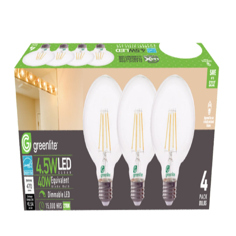 Ampoule à filament DEL Greenlite G25 E26 (moyen) blanc doux, 40 watts, équivalente à 40 watts