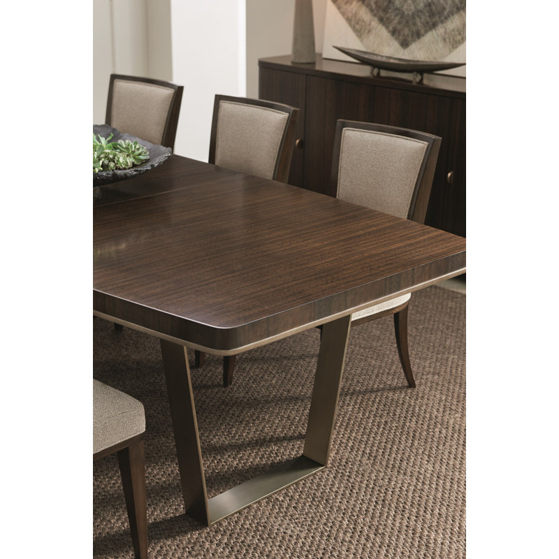 Modern Streamline Solid Wood Dining Table