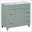 Ensemble de meuble-lavabo vert 36 "avec lavabo