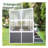 Greenhouse, Wooden Lean To Greenhouses For Outdoors, Heavy Duty Walk In Green House For Outside Winter, Large Hot House For Sunroom Storage Shed, Garden, Backyard