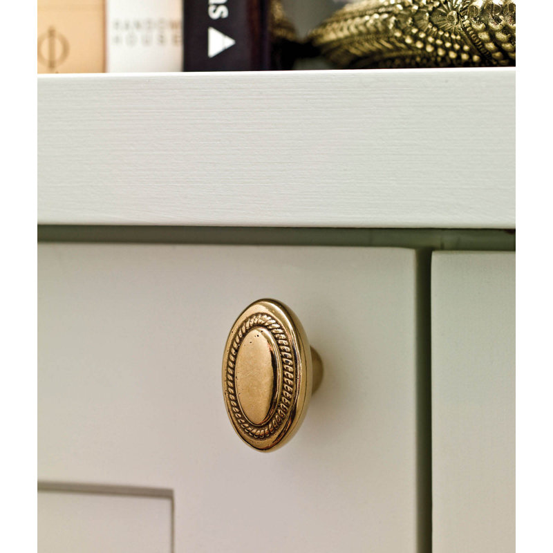 Ellis Bronze Oval Knob, White Bronze Dark