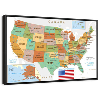 Impression rétro sur toile rétro des États-Unis