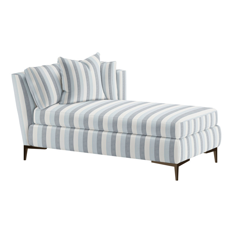 Aiden Chaise Lounge, Antique Bronze, Right Hand Facing, Hanover Twilight (Performance fabric) 1354-94