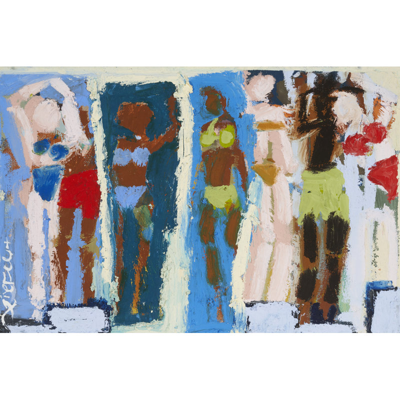 «Ezzedin Beach Sunbather II On Canvas» par Erin McGee Ferrell, reproduction, H 24 po x l 36 po