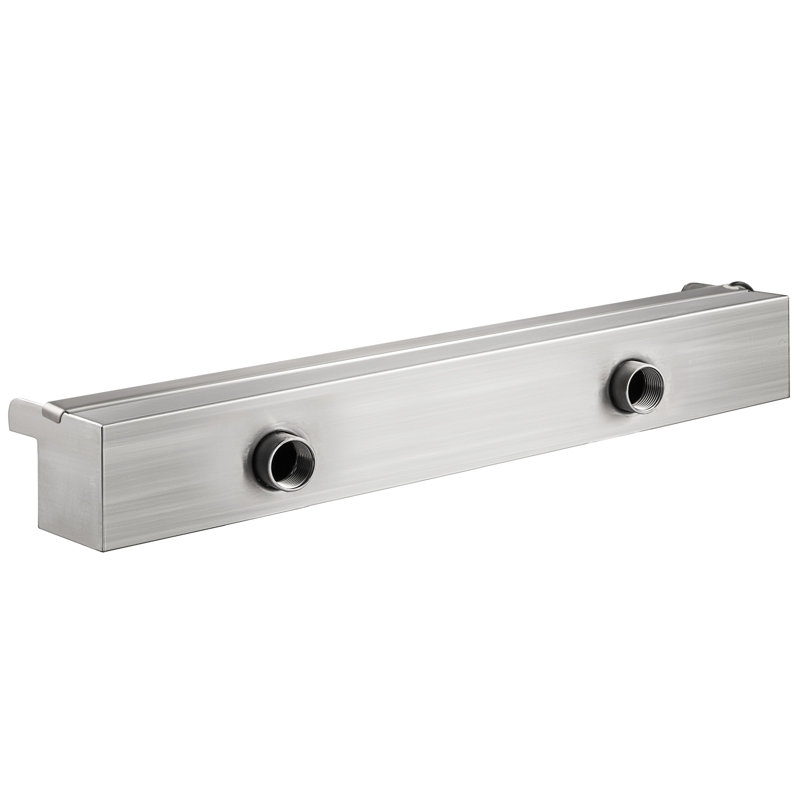 Fontaine en acier inoxydable avec lumière, H 3,1 po x l 47,2 po x P 4,5 po