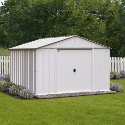 10x8 Classic Steel Storage Shed Eggshell