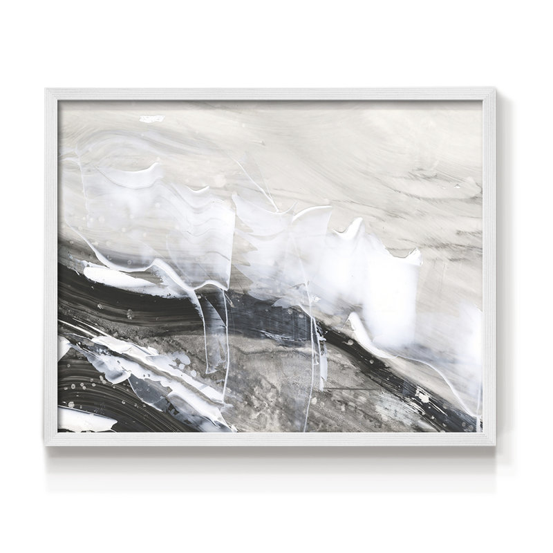 Blizzard Conditions III -Framed Print - Restickable, 11" H x 14" W, White