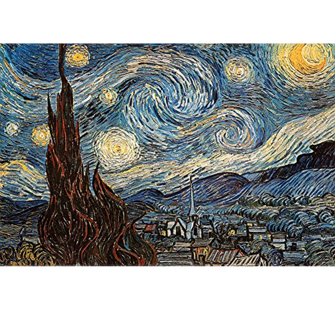 'Starry Night' by Vincent Van Gogh Painting Print on Wrapped Canvas Vault W Artwork 