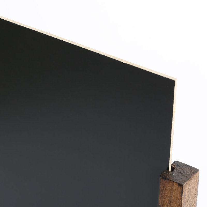 Freestanding Slate Reversible Chalkboard, Dark Wood, 9.84" H x 11.3" W x 12.2" D