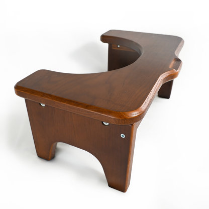 CONSDAN Squatting Toilet Stool, USA Grown Solid Oak, Constipate Helper Stool for Bathroom