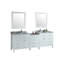 Ensemble de meuble-lavabo de salle de bain double 92 po avec miroir Carrasquillo-967056074