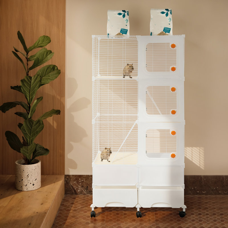 4-Tier Large Capacity Pet Cage, White
