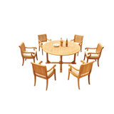 Giva Outdoor - Piece Teak Dining Set
