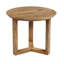 Table d'appoint ronde 18,5 po Nina, table d'appoint en bois de manguier brun naturel fabriquée à la main