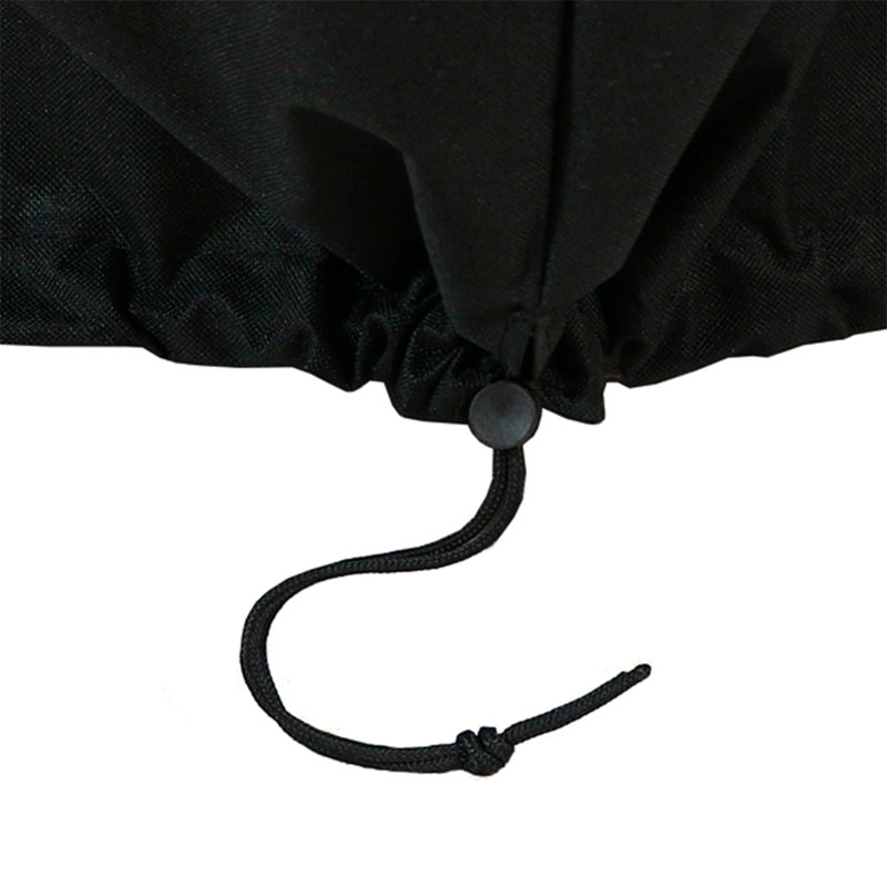 Housse de foyer d'extérieur solide avec cordon de serrage Claire - 30 po, Rond 30 po, Noir