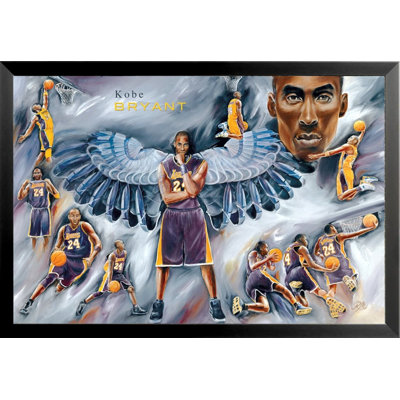 " Kobe Bean Bryant Angel Wings Collage 36x24 Sports Art Print Poster Basketball "