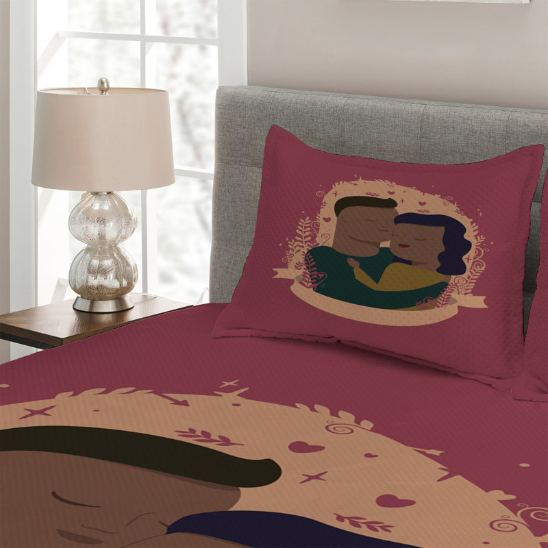 Modern & Contemporary Polyester Coverlet, Queen Bedspread + 2 Shams
