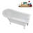 58" Streamlin Clawfoot Tub,Tray,Drain, Clawfeet-101628931-102219867
