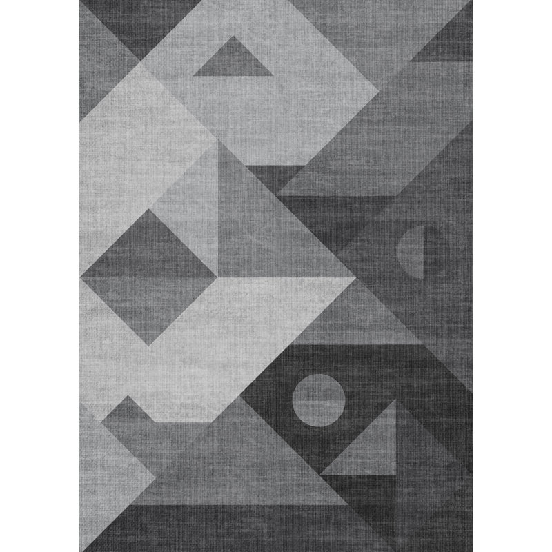 Tapis antidérapant lavable à motif géométrique abstrait