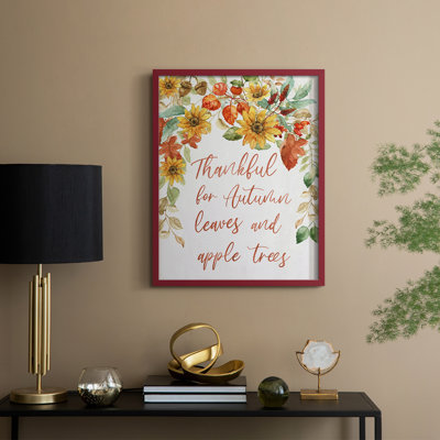 Autumn Leaves I, reproduction encadrée - bois massif