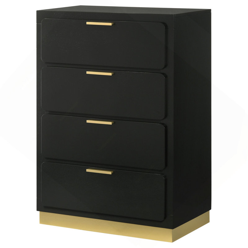 Commode 4 tiroirs Minimalist, Noir